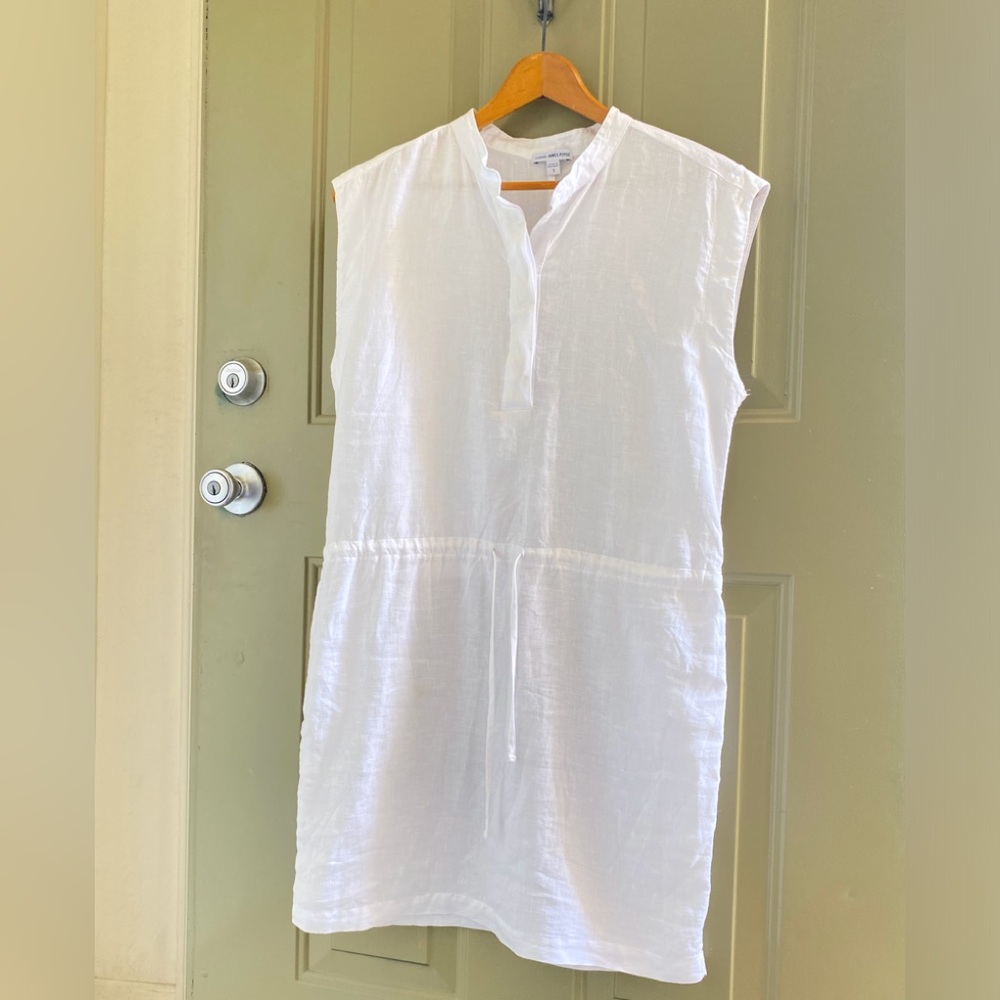 James Perse White Sleeveless Dress
